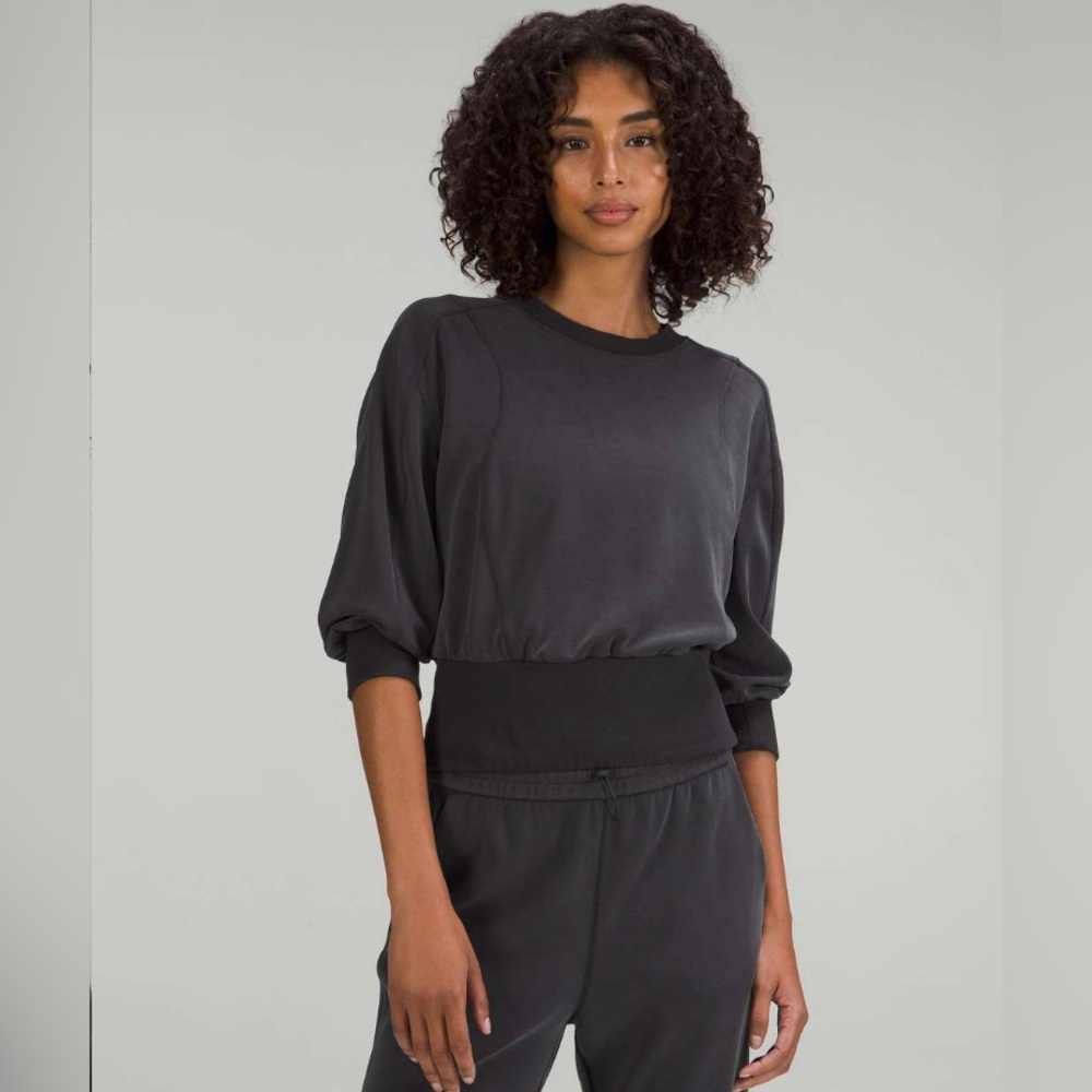 Lululemon Softstreme Ribbed-Hem Pullover Black